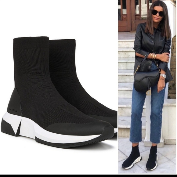 Via Spiga Shoes - Via Spiga Verion High Top Sock Sneaker Size 6M